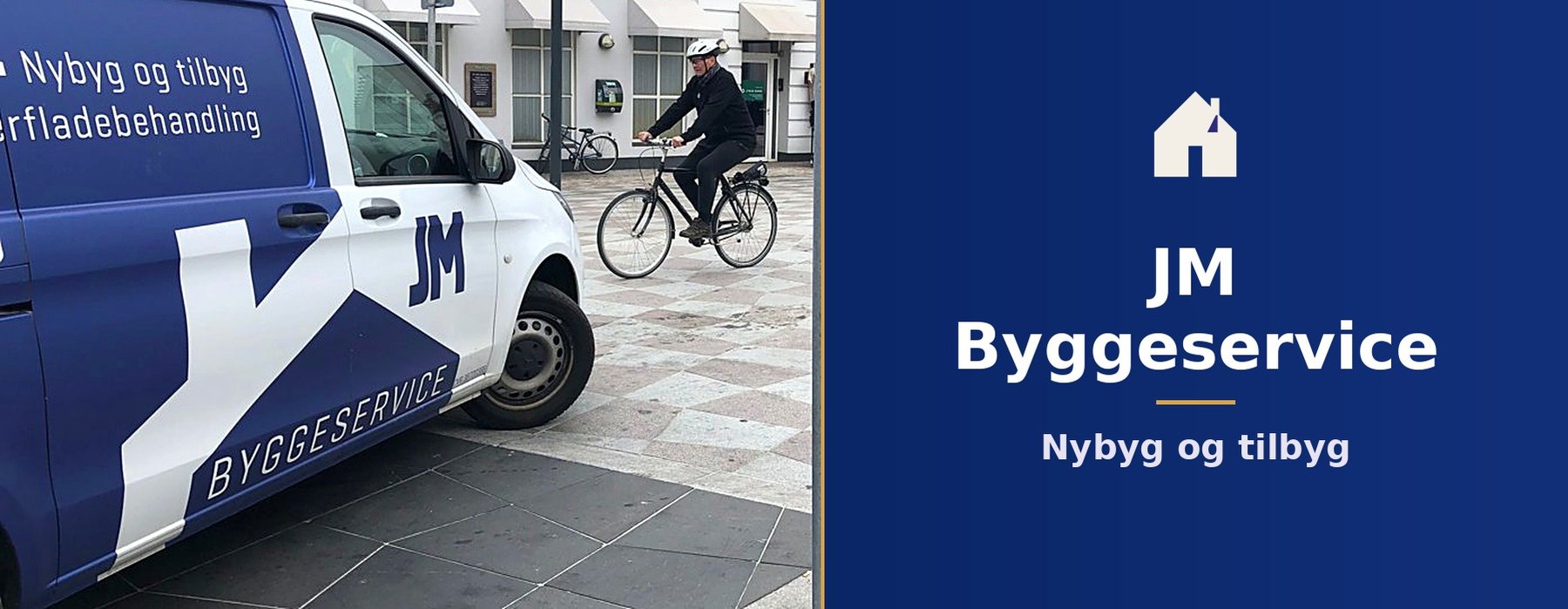 JM Byggeservices firmabil med ny lakering og logo